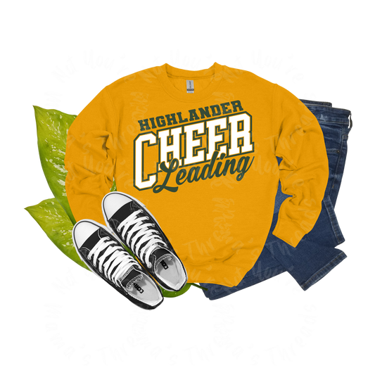 Highlander Cheer Leading Puff Crewneck