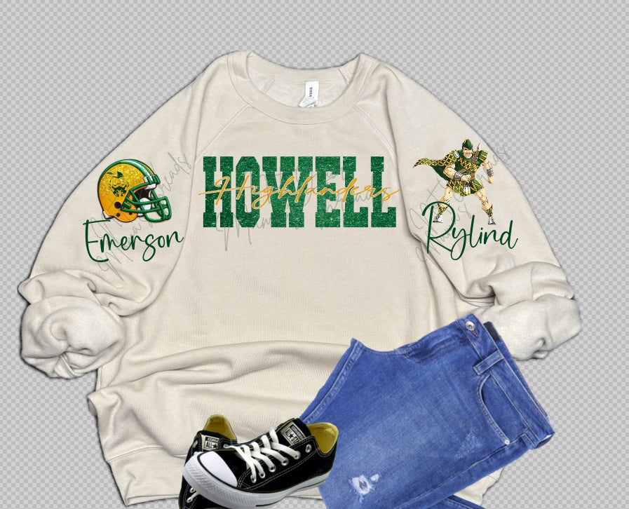 Howell Highlanders Sleeve Custom Clipart