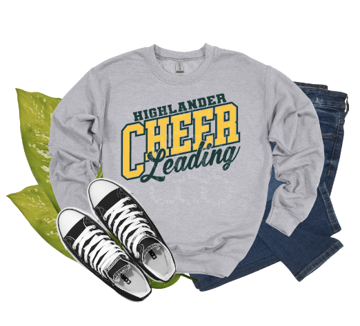 Highlander Cheer Leading Puff Crewneck