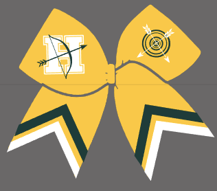 Target & Arrows Archery Hair Bow